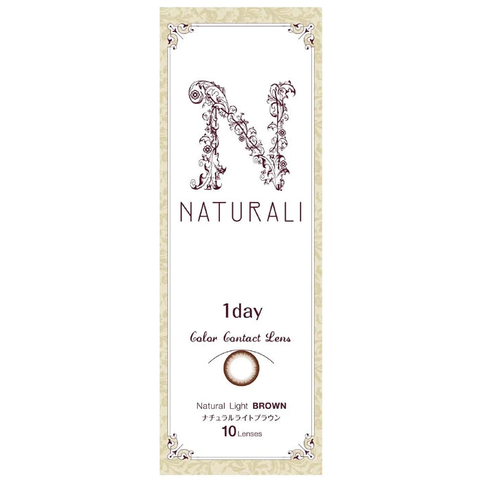 Naturali Color Contacts Light Brown 10 Pieces Dia 14.2 Pwr 0.00 Japan