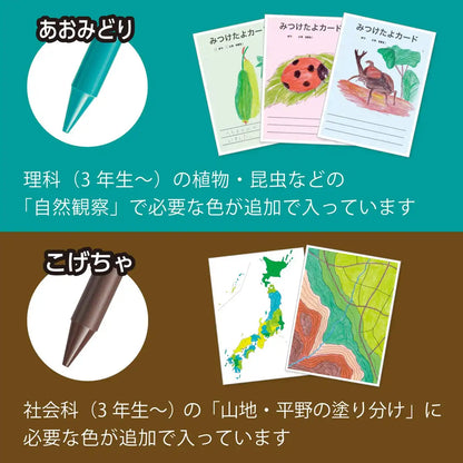 Pentel Japan Elementary School Colored Pencils 12+3 Colors Gcg1-12P3