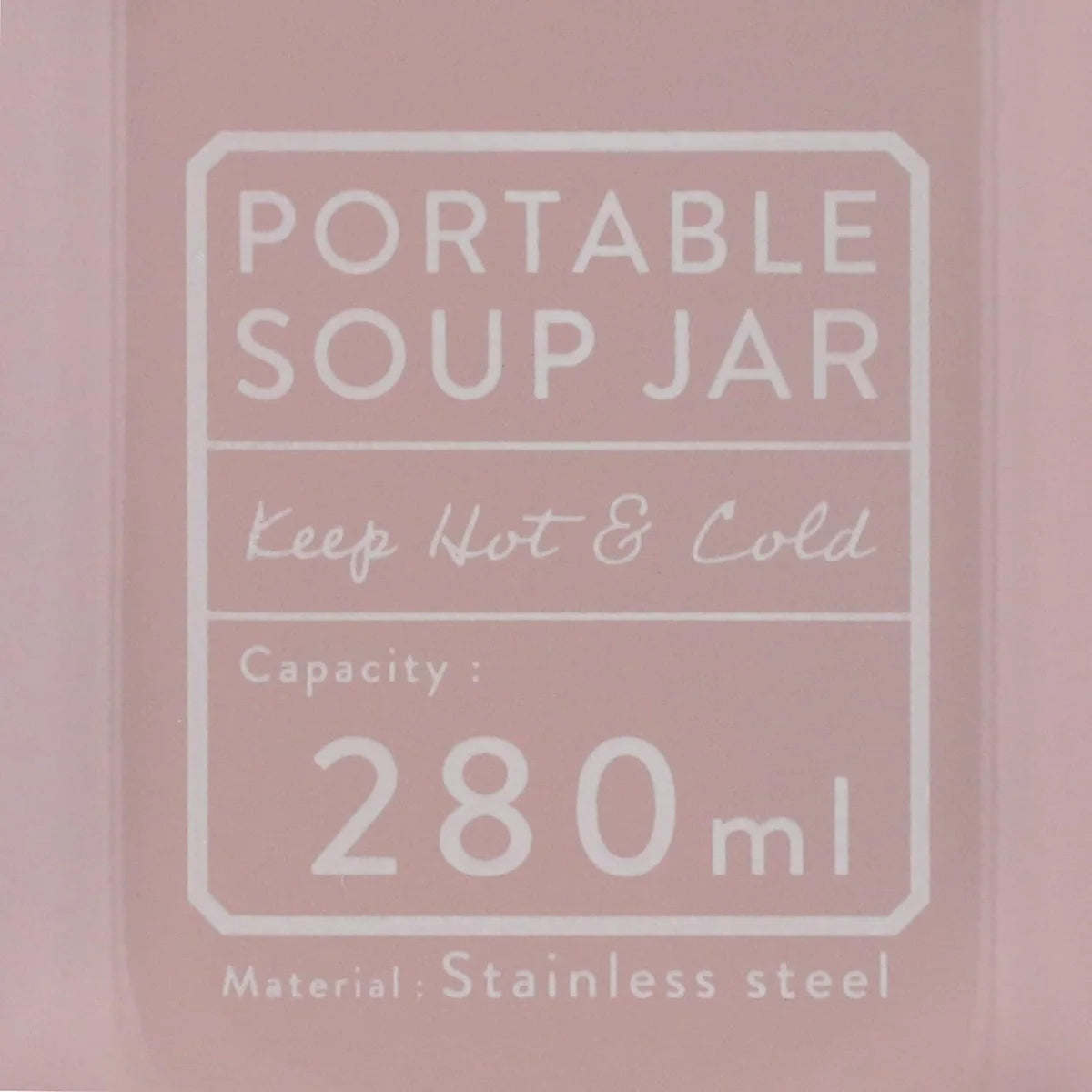 Bestco Lunch Jar Thermal Insulation 280Ml Warm Pink Octogone Nd-8235 Japan