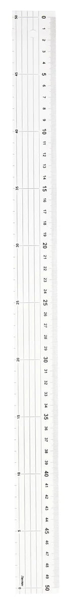 Raymay 50Cm Metric Ruler With Stainless Steel Cutting Edge for Precision