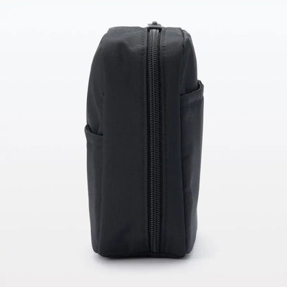 Muji Black Nylon Makeup Pouch 16x14x6cm 83458270 Travel Organizer