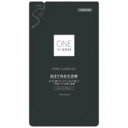 One By Kose Cleansing Pore Clear Oil Refill 160ml for Makeup Removal