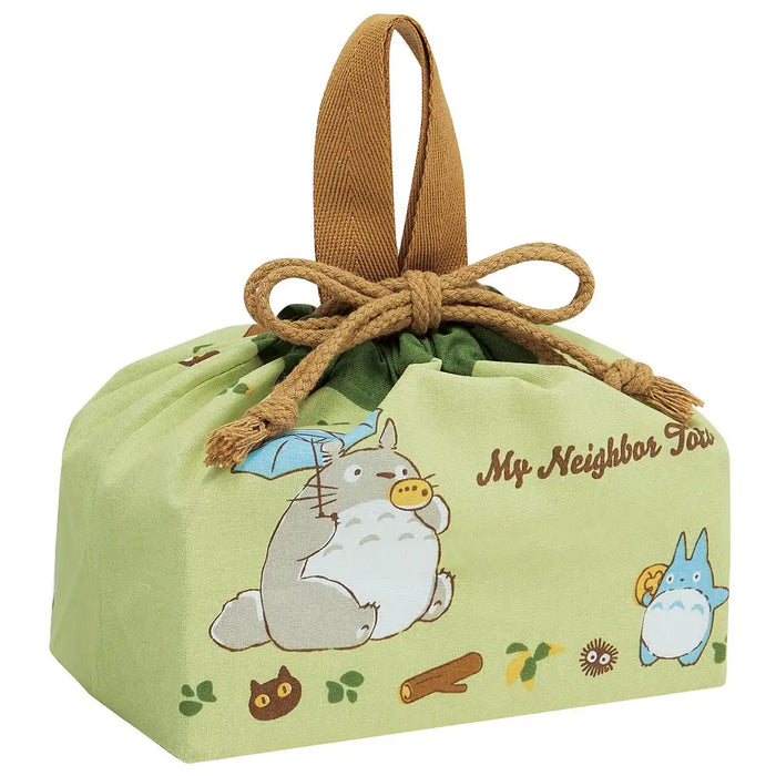 Skater Lunch Box Drawstring Bag Ghibli Totoro Cat Bus for Boys and Girls