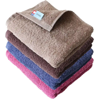 Imaa Japan Imabari Certified Face Towel Set Of 4 - Fluffy Thin Absorbent Quick Drying 100% Cotton