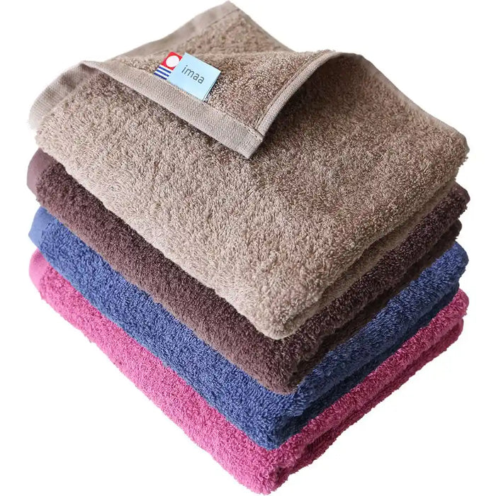 Imaa Japan Imabari Certified Face Towel Set Of 4 - Fluffy Thin Absorbent Quick Drying 100% Cotton
