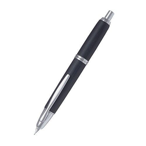 Pilot Capless Extra Fine Point EF Black Fountain Pen with Wooden Shaft