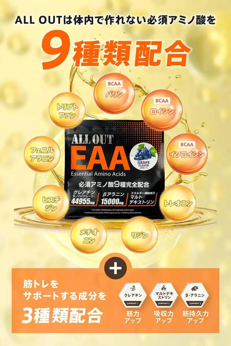 All Out Power Grip Pro EAA Essential Amino Acids Blend Supplement
