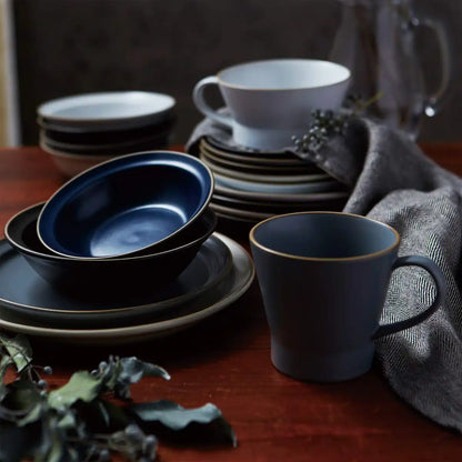 Tamaki Plate M Edge Line Gray 20Cm Diameter 2.2Cm Height Microwave & Dishwasher Safe Japan T-788516