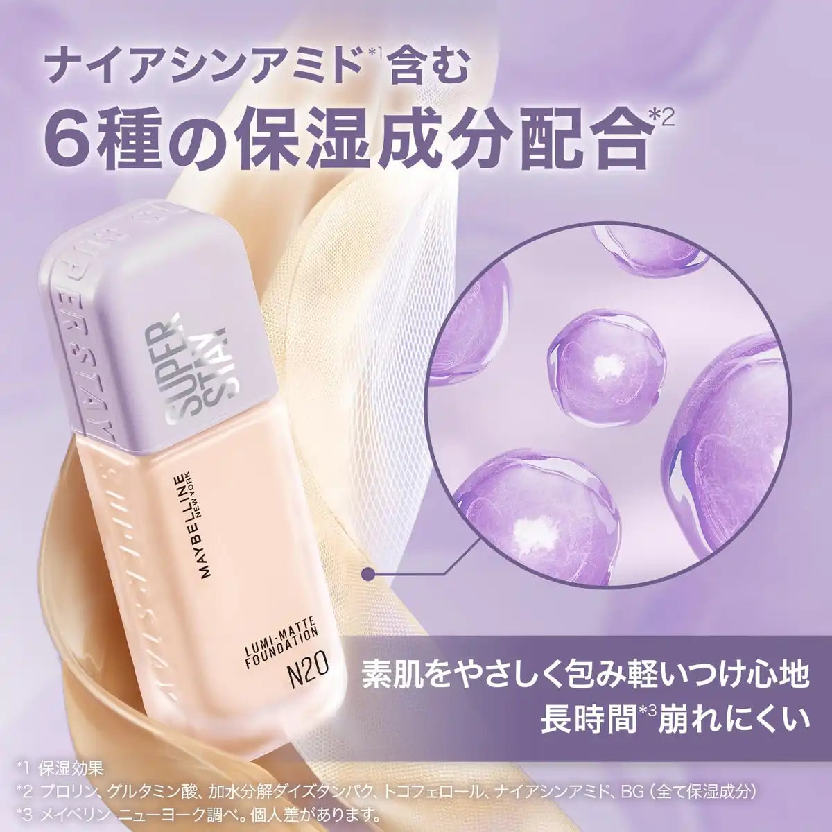 Maybelline LumiMatte Liquid Foundation N20 SPF Stay Matte Finish