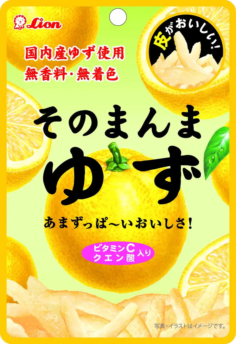 Lion Confectionery Yuzu Citrus Peel Snack 23G Single Pack