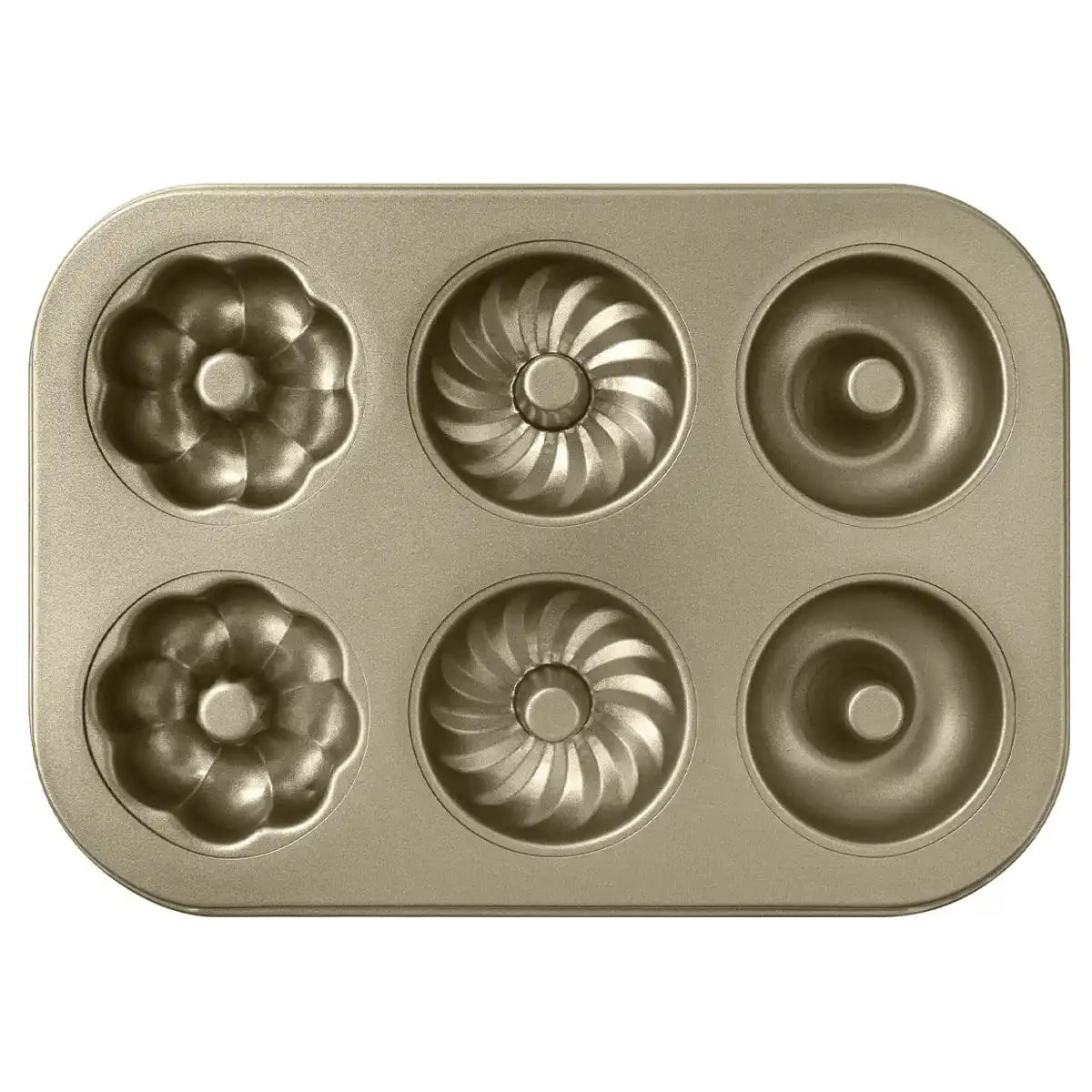 Hoya Ponyoo Donut Mold Set Of 6 - Silicone Cake Mold Candy Mold Non-Sticky Easy To Clean Japan - Cupcake Bagel Mold (Donut Shape)