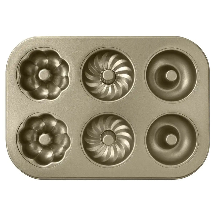 Hoya Ponyoo Donut Mold Set Of 6 - Silicone Cake Mold Candy Mold Non-Sticky Easy To Clean Japan - Cupcake Bagel Mold (Donut Shape)