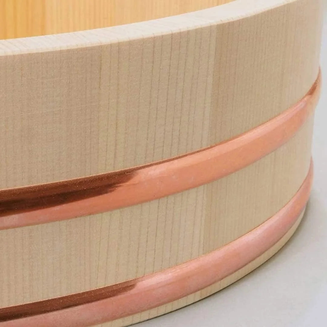 Miyabi Urushi Kogei Japan Hangiri Sawara Wooden Rice Mixing Bowl 51cm