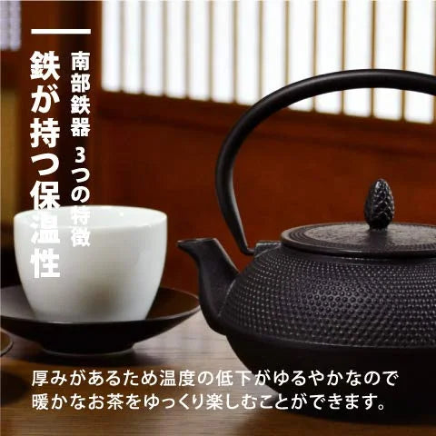 Ren Of Nanbu Tekki Teapot 0.4L Arare Dome Brown Japan Tea Pot W/Strainer - Traditional Crafts