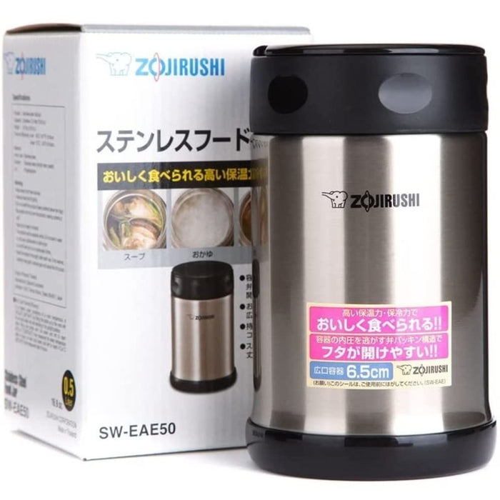 Zojirushi Stainless Steel Food Jar 500ml Black - Thermal Container by Zojirushi