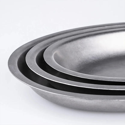 Aoyoshi Vintage Inox Stainless Steel Oval Bowl 208Mm Made In Japan