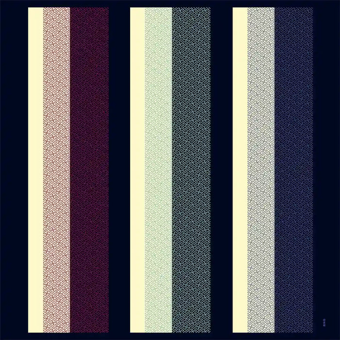 Hama Pattern Furoshiki 90Cm Japan Sayagata Stripes Cloth