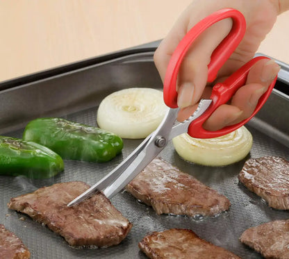 Shimomura Curved Serrated Kitchen Scissors Non-Scratch Design