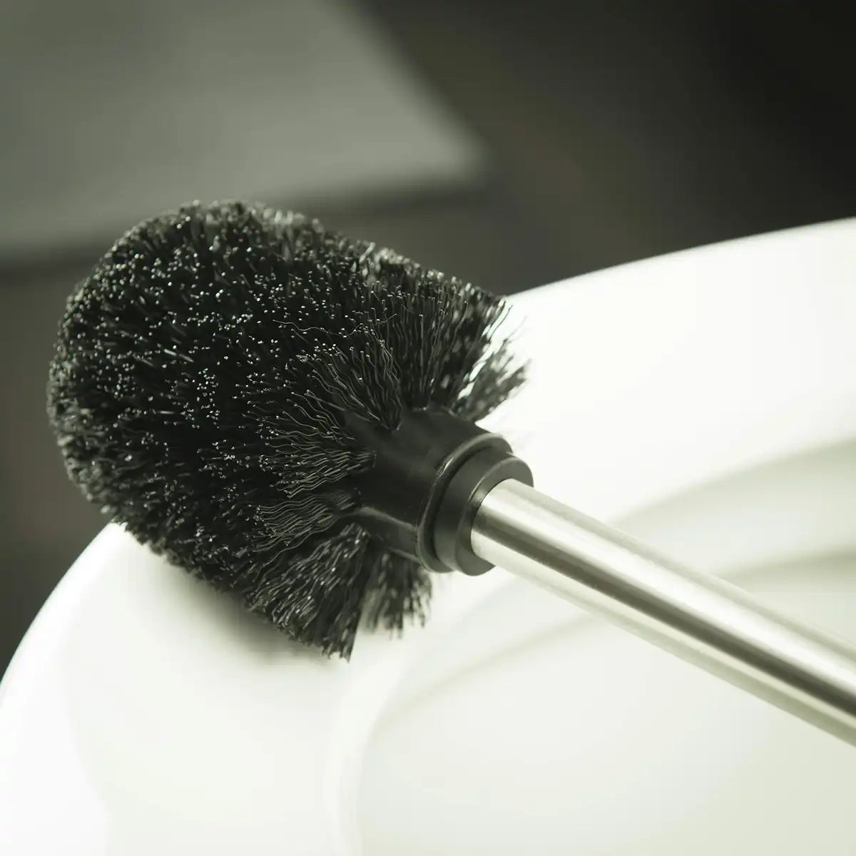 Tiger Universal Toilet Brush Japan Stainless Steel Black 7.72X37.62X7.72Cm
