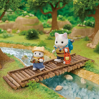 Epoch Sylvanian Families Latte Cat Siblings Dollhouse Set Kids Toy for 3+