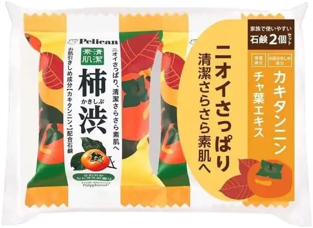 펠리칸 솝 재팬 패밀리 카키시부 비누 2개입 x 4봉 대량 구매