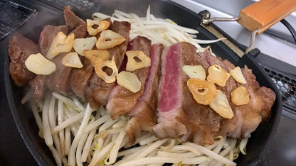 Taniguchi-Metal Grill Pan 20X20Cm Ih Compatible Japan Fluorine Processing Handle Natural Wood Foldable