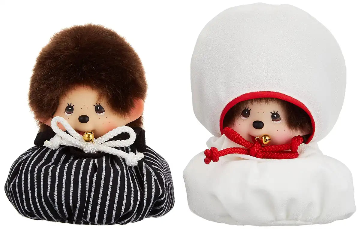 Sekiguchi Monchhichi Wedding Mascot Set Japanese Style Plush Toy 17cm