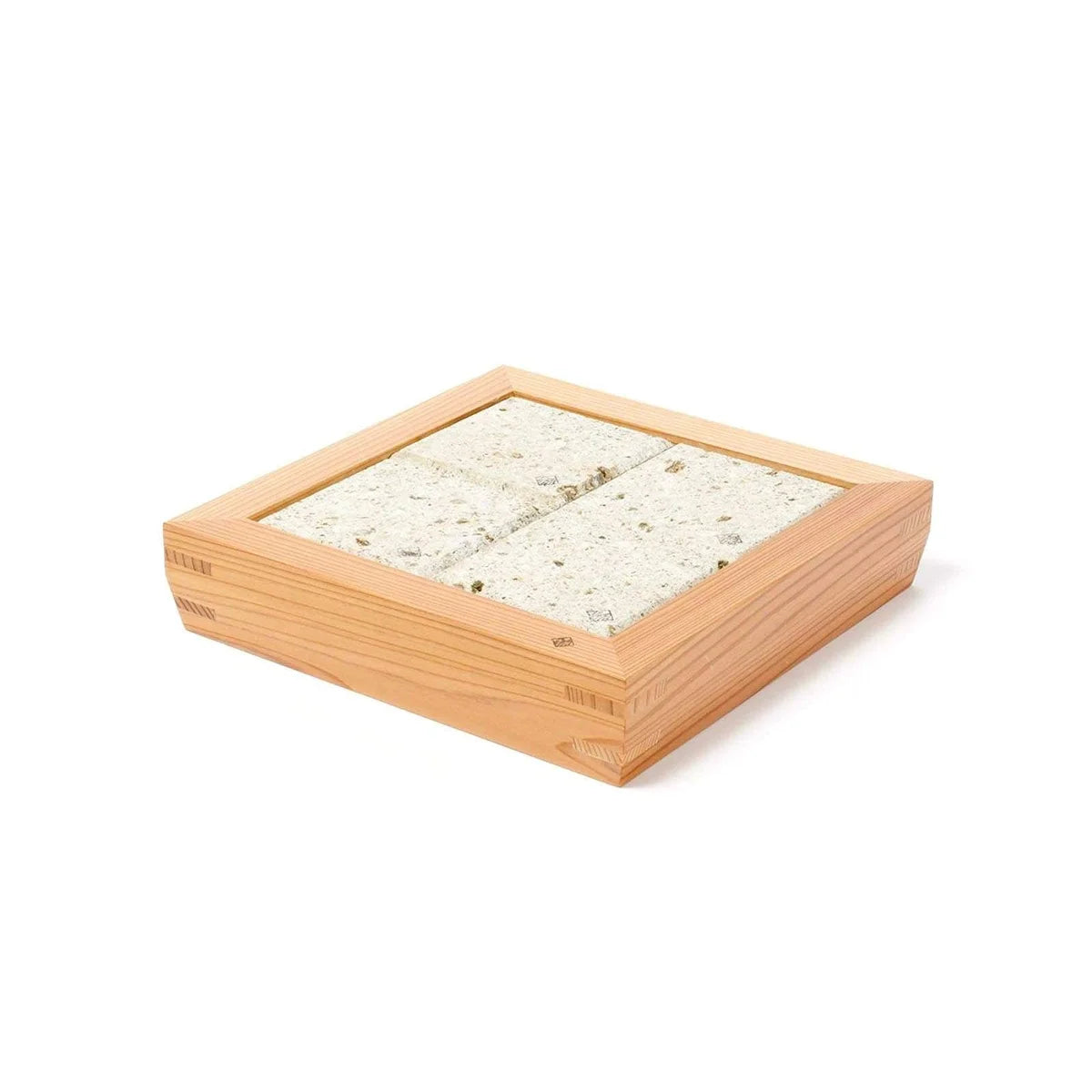 Miranda Style Omoeraku Japanese Cedar Frame Small Oya Stone Plate Thin