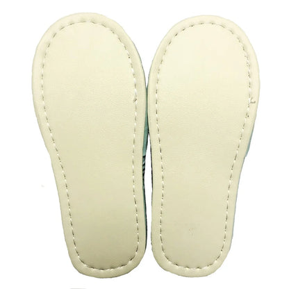 Senko Japan Tiny Leaf Slippers Free Size Beige Embroidered Toilet Shoes 78888