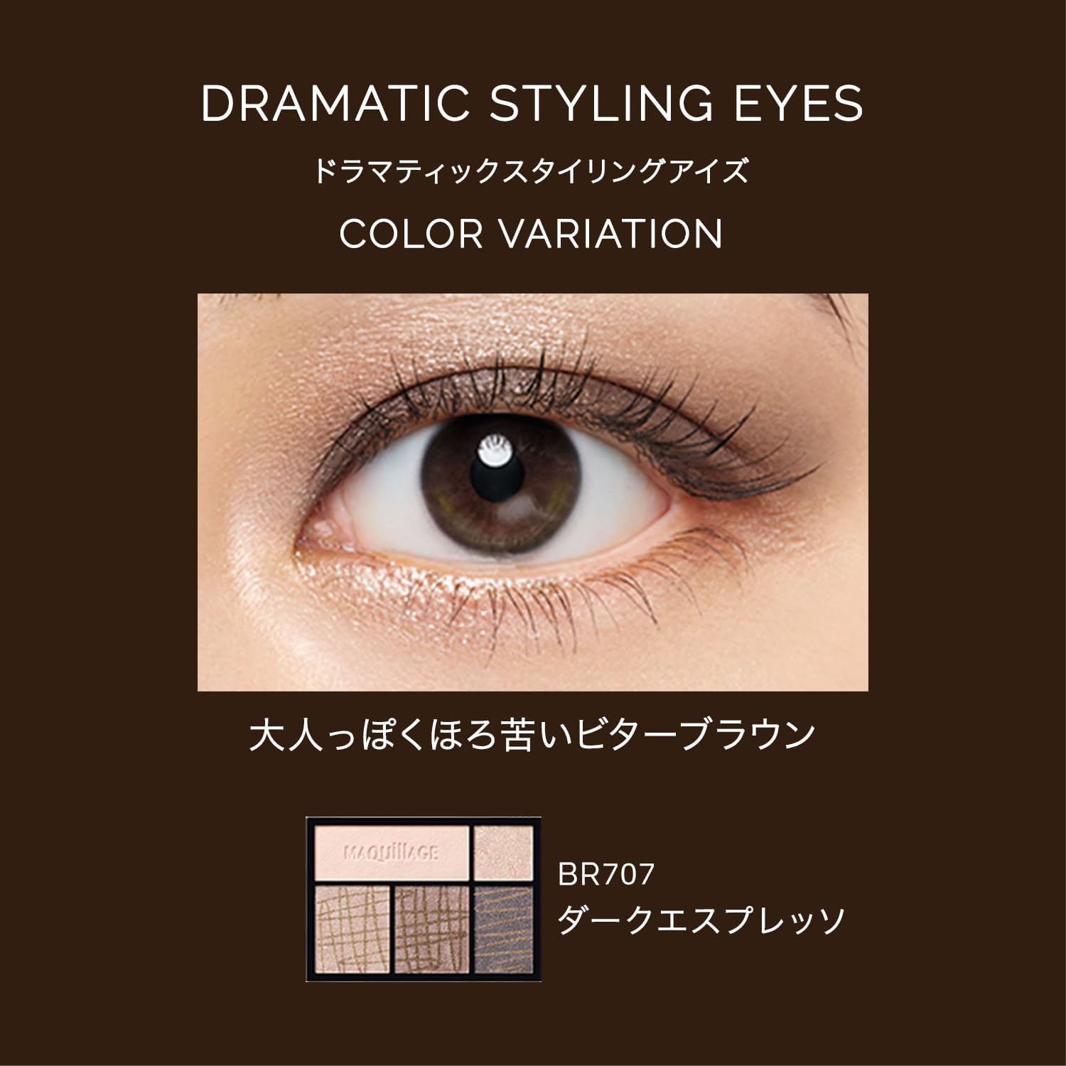 Shiseido Maquillage Dramatic Styling Eyes Br707 Dark Espresso (Existencias) Japón