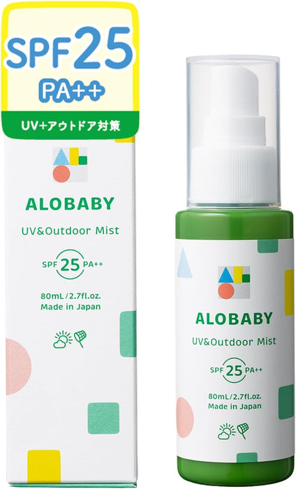 Alobaby Organic UV & Outdoor Mist SPF15 PA++ 80ml - Japanese Health Products For Baby