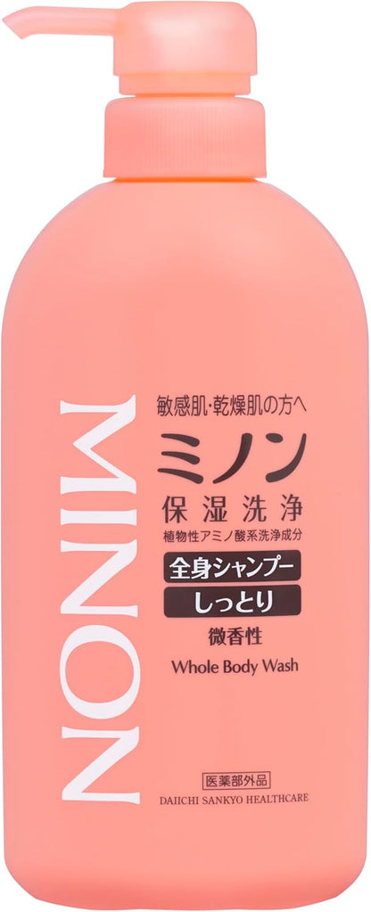 Minon Shampoo And Body Wash Moist Type 450ml - Japan Moisturizing Hair And Body