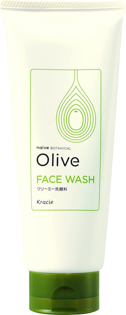 Kracie Naive Botanical Olive Creamy Face Wash 130g
