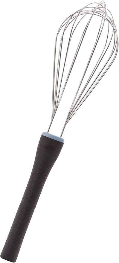 Hasegawa Stainless Steel Whisk 8 Wires 350mm - Black