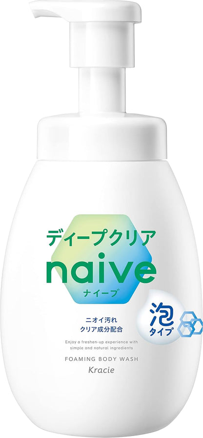 Shintech Kracie Naive 保湿泡沫沐浴露泵 600ml