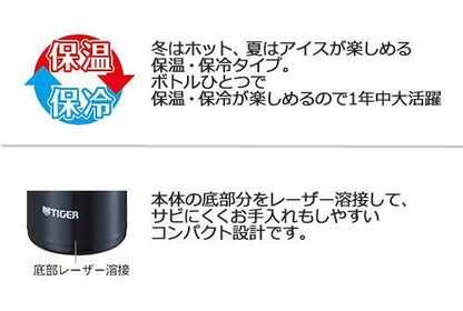 Tiger Thermos 360Ml Direct Drink Sahara Mug Lightweight Dream Gravity Blue Black Japan Mmj-A036-Ka