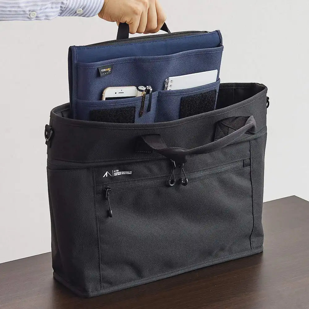 Lihit Lab Cordura Flat Pouch L Black A7768-24 Made In Japan
