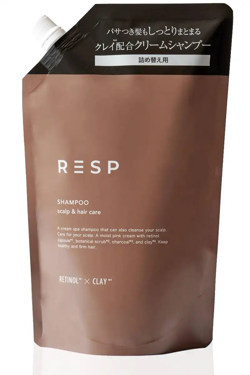 Emoc Clay Cream Shampoo 400G Refill with Retinol for Scalp and Aging C