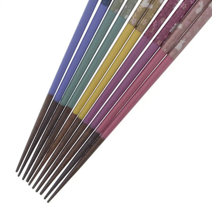 Ishida Japan Natural Wood Chopsticks Set Of 5 Tabi Rabbit Dishwasher Safe 23Cm