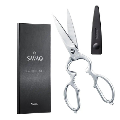 Savaq Kitchen Scissors Cooking Scissors Supervised By Professional Chef Japan Disassembly All Stainless Dishwasher Safe