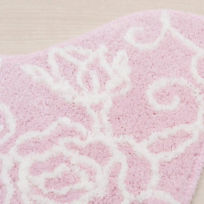 Senko Japan Clear Rose Toilet Mat 60X60Cm Light Pink 87838