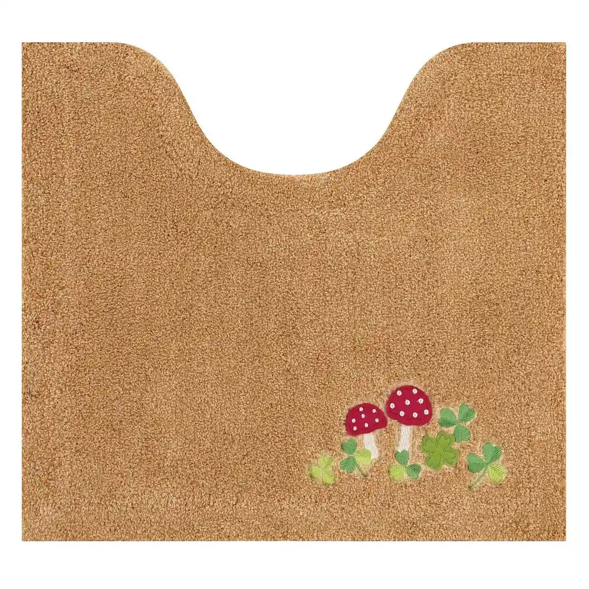 Senko Japan Mushroom Toilet Mat 55X60Cm Light Brown 13656