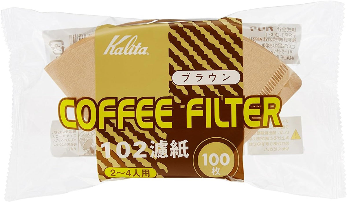 Kalita 未漂白錐形咖啡濾網 NK102 100 片環保