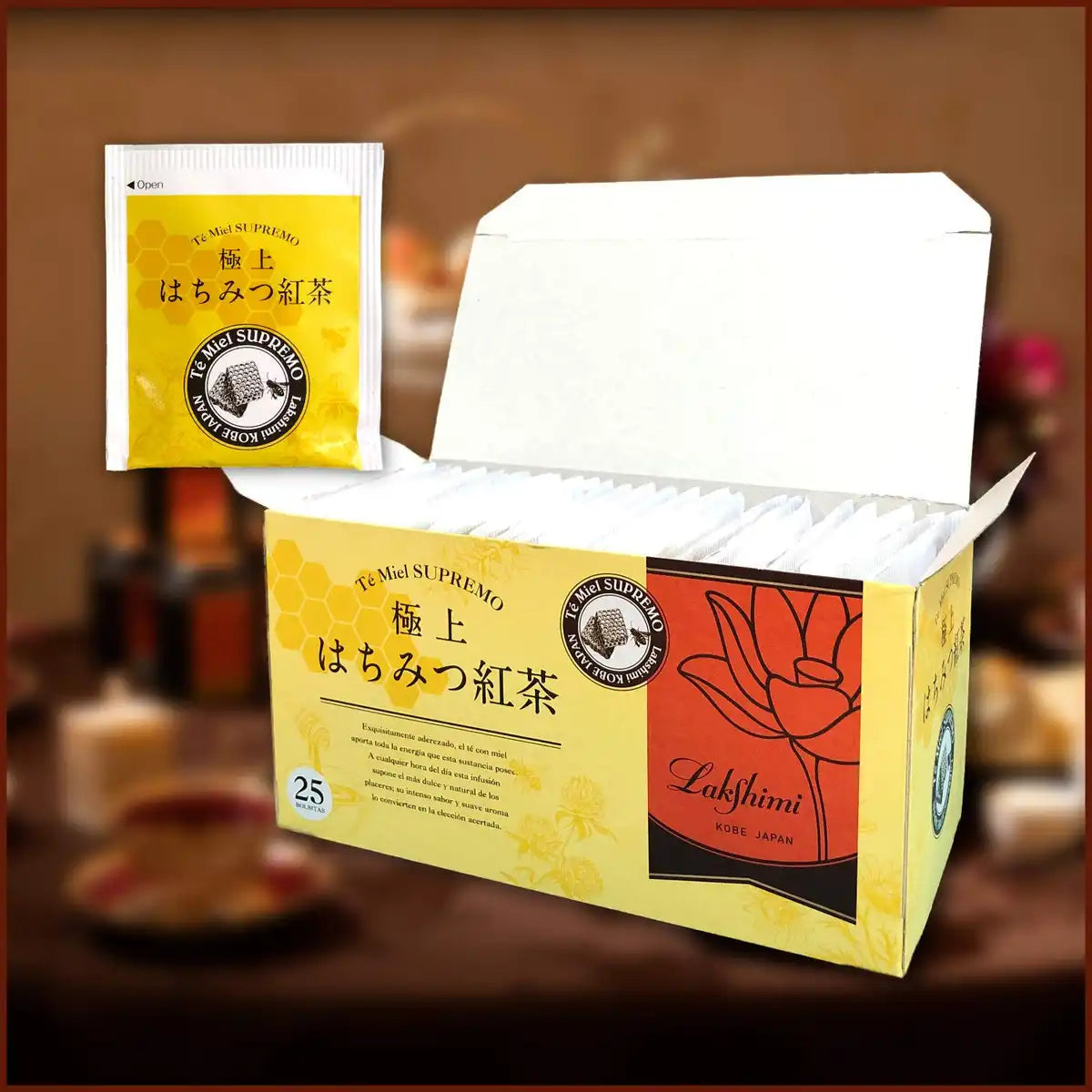 Lakshmi Premium Honey Tea Japan - 25 Tea Bags x3 Box