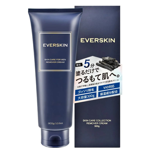 Everskin Men's Hair Removal Cream Vio Area 300G Charcoal Blend Japan-m