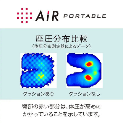 Nishikawa Japan Air Portable Cushion 40X40Cm Uneven Structure Pressure Dispersion Yellow Hg90501661Y