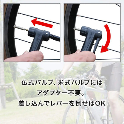 Panaracer Bfp-04Aga3-Ce Floor Pump With Gauge Us Presta Compatible Auto Head Japan Light Green