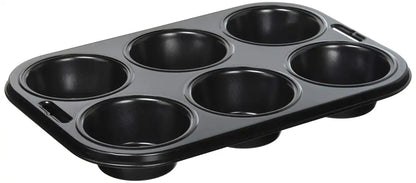 Pearl Metal Japan Kinzoku Bake Easy High Clean Coat Muffin Plate 6Pcs D-2686
