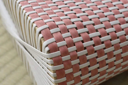 Ikehiko Corporation Red #3664029 Polypropylene Bedding Pillow Rattan Style Light & Durable Hand-Woven Japan