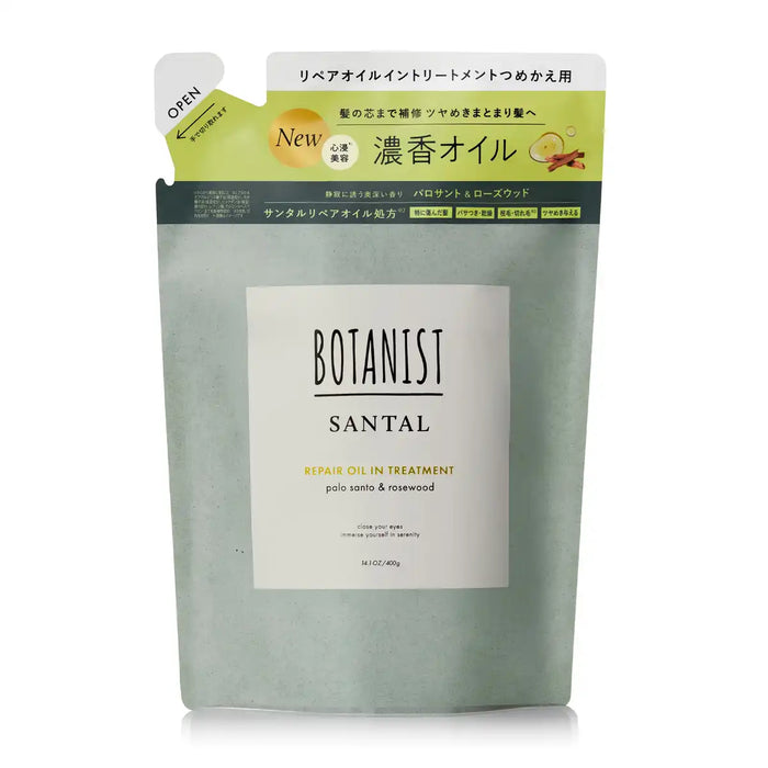 Recharge de traitement à l'huile réparatrice Botanist Santal 480ml pour des cheveux sains et brillants